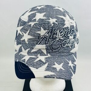 KB Ethos American Cowgirl Stars Bling Cap Womens Adjustable Blue White Patriotic